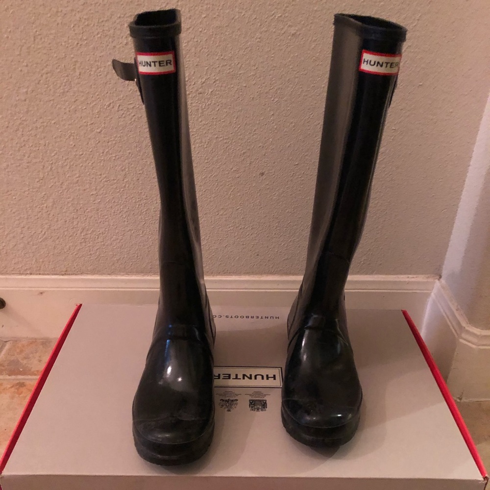🖤Original Tall Gloss Black Hunter Rain Boots 🖤